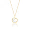 Silver Yellow Gold Plated Mother of Pearl Cubic Zirconia Pendant SPG0072YSilver & CoSPG0072Y