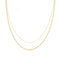 Silver Yellow Gold Plated Multichain Necklace G3405GPAcotis Silver JewelleryTH - G3405GP
