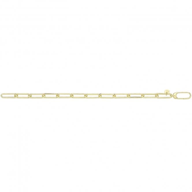 Silver Yellow Gold Plated Paperclip Link Bracelet G2705GPAcotis Silver JewelleryTH - G2705GP