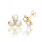 Silver Yellow Gold Plated Pearl Cubic Zirconia Earrings SEG0092YSilver & CoSEG0092Y