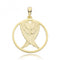 Silver Yellow Gold Plated Wings Pendant G61128YAcotis Silver JewelleryTH - G61128Y