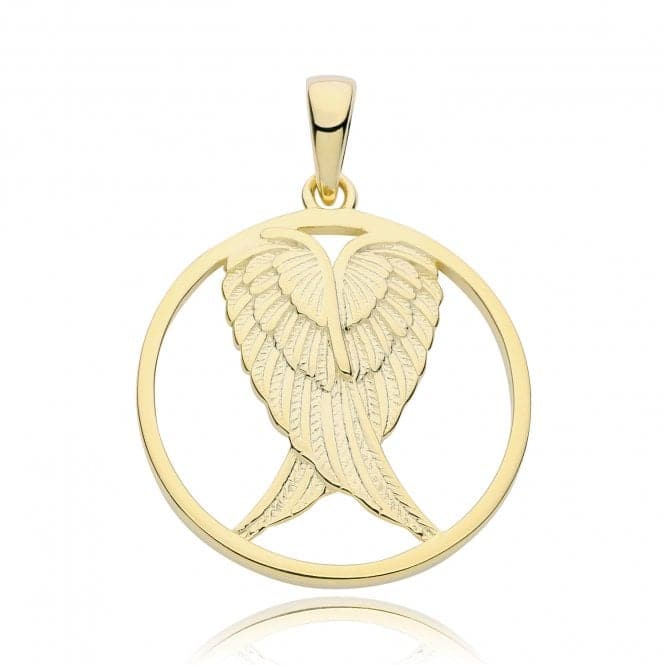 Silver Yellow Gold Plated Wings Pendant G61128YAcotis Silver JewelleryTH - G61128Y