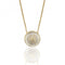 Silver Yellow Plated Round Pave Set Chain Pendant SPG0053YSilver & CoSPG0053Y