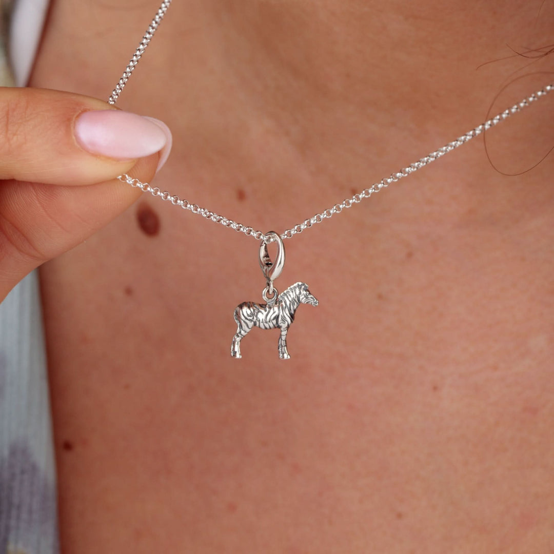 Silver Zebra Charm CSZB