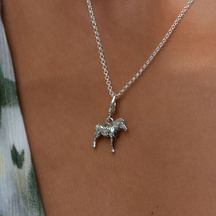 Silver Zebra Charm CSZB