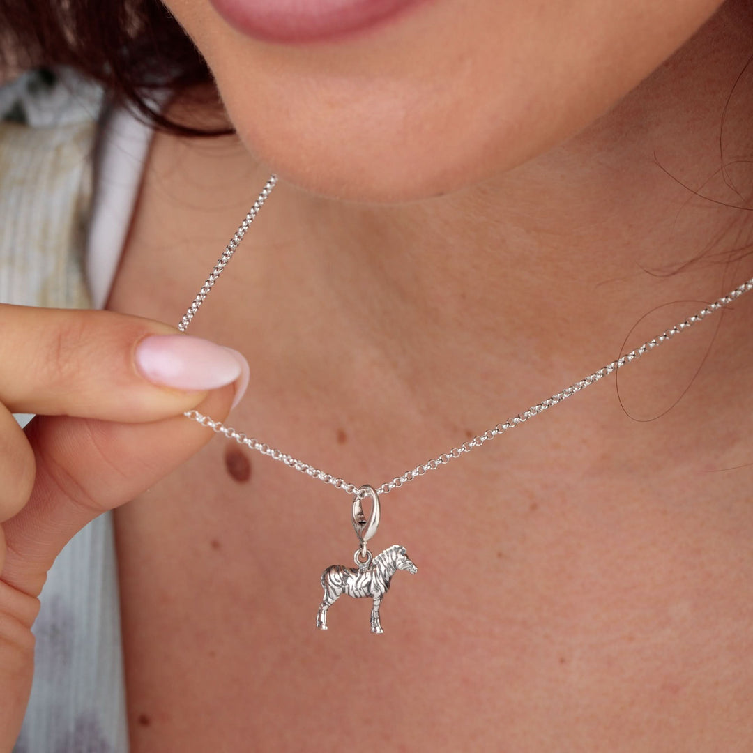 Silver Zebra Charm CSZB