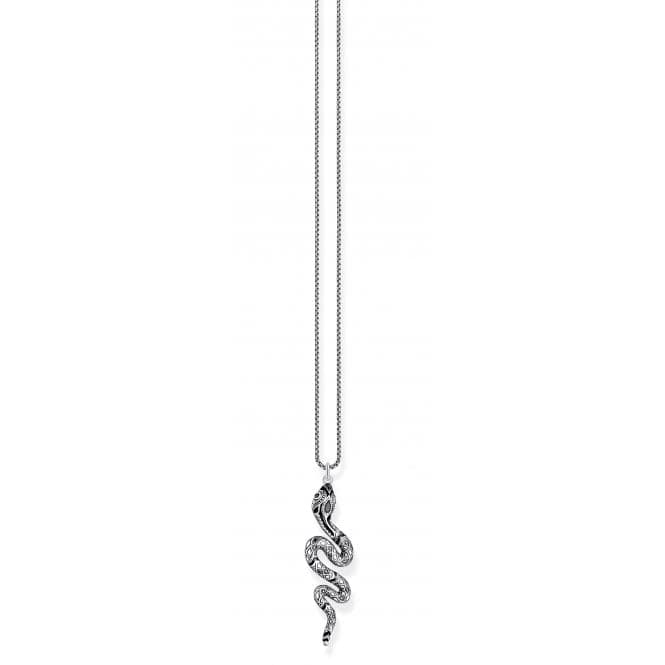 Silver Zirconia Black Snake Necklace KE2000 - 691 - 11 - L50VThomas Sabo Sterling SilverKE2000 - 691 - 11 - L50V