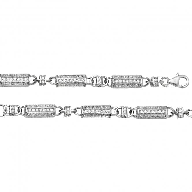 Silver Zirconia Chain G1337Acotis Silver JewelleryG1337/08