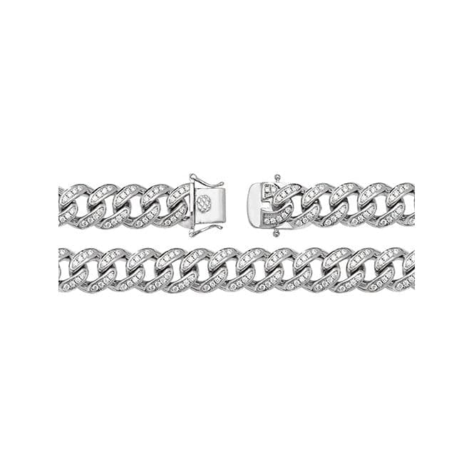 Silver Zirconia Chain G1339Acotis Silver JewelleryG1339/08