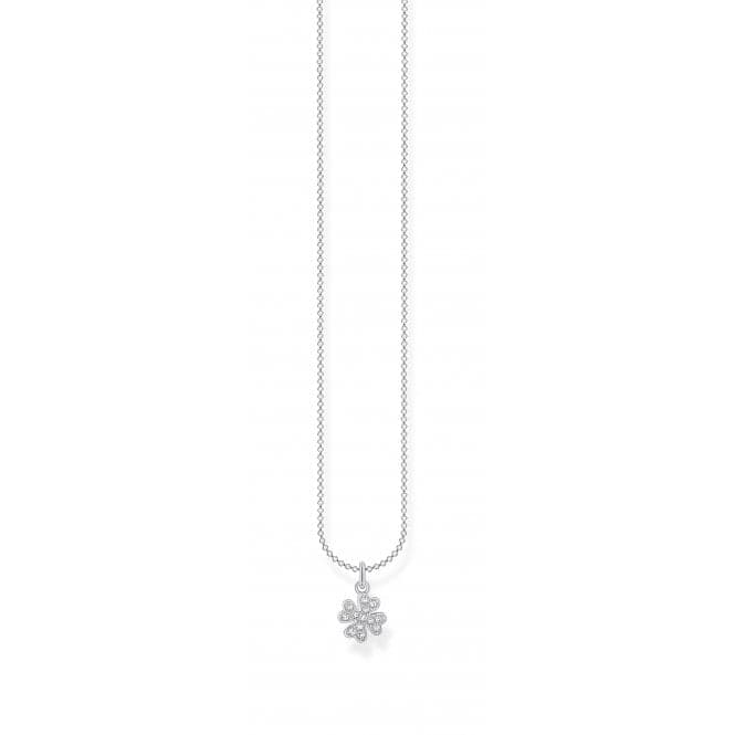 Silver Zirconia Cloverleaf Necklace 45cm KE2036 - 051 - 14 - L45vThomas Sabo Charm Club CharmingKE2036 - 051 - 14 - L45v