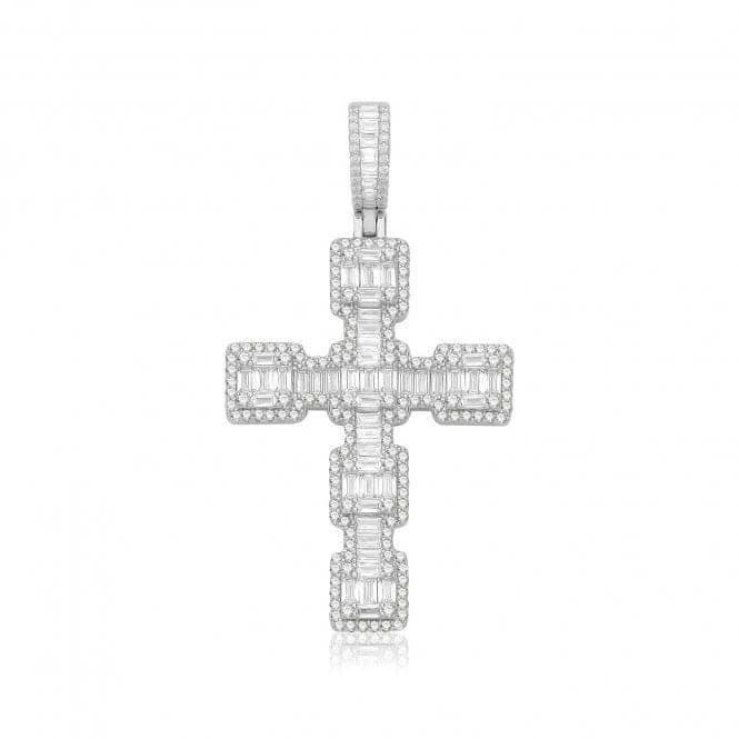 Silver Zirconia Cross G61154Acotis Silver JewelleryTH - G61154