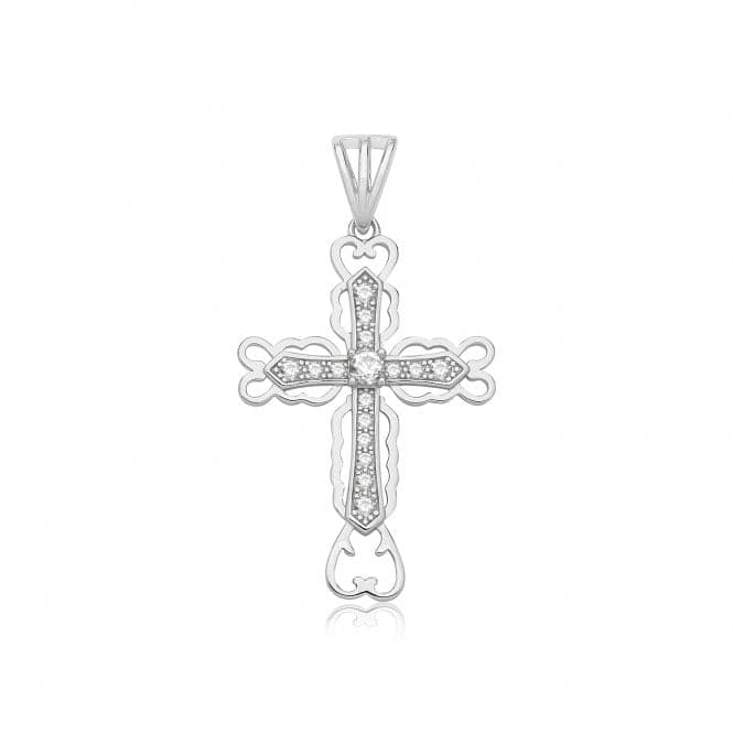 Silver Zirconia Cross G61158Acotis Silver JewelleryTH - G61158