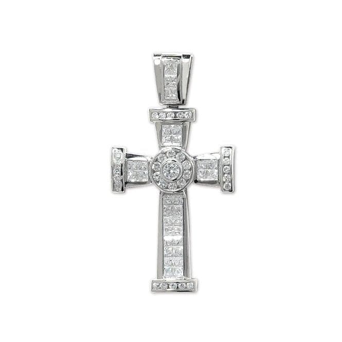 Silver Zirconia Cross Pendant G6008Acotis Silver JewelleryTH - G6008