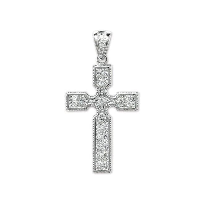 Silver Zirconia Cross Pendant G6012Acotis Silver JewelleryTH - G6012