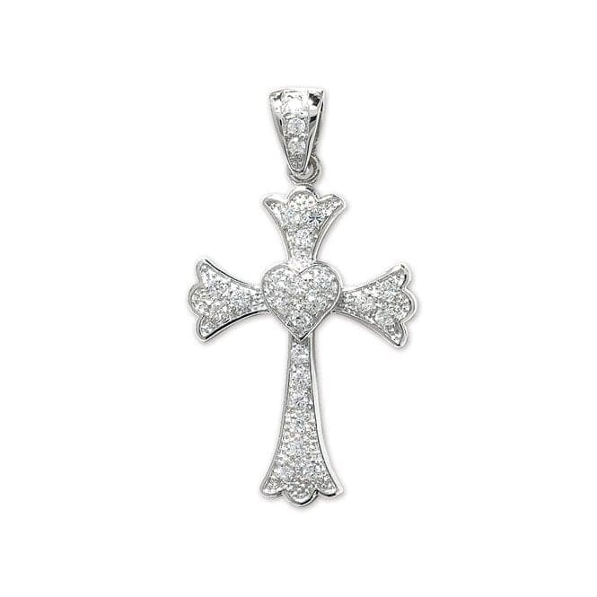 Silver Zirconia Cross Pendant G6013Acotis Silver JewelleryTH - G6013