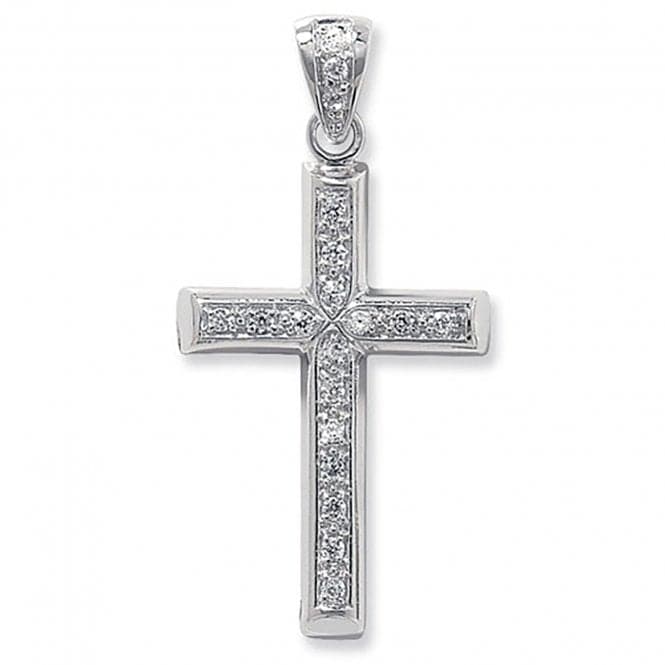 Silver Zirconia Cross Pendant G6103Acotis Silver JewelleryTH - G6103