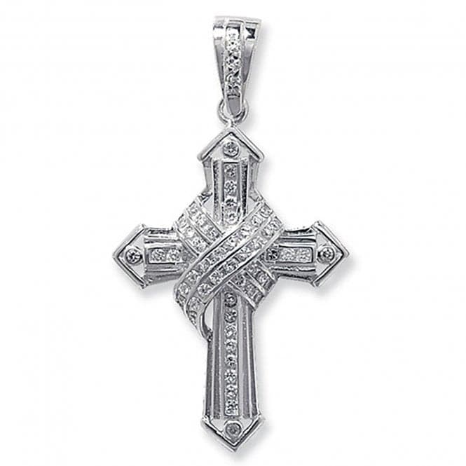 Silver Zirconia Cross Pendant G6107Acotis Silver JewelleryTH - G6107