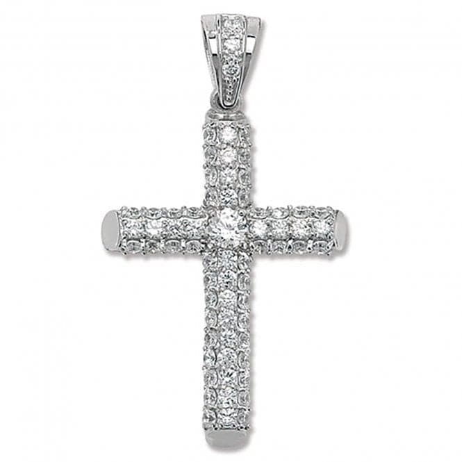 Silver Zirconia Cross Pendant G6233Acotis Silver JewelleryTH - G6233