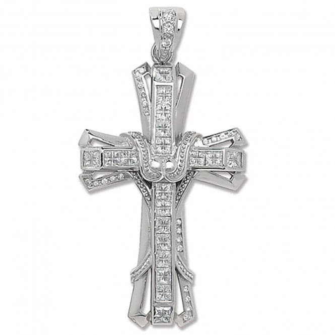 Silver Zirconia Cross Pendant G6236Acotis Silver JewelleryTH - G6236