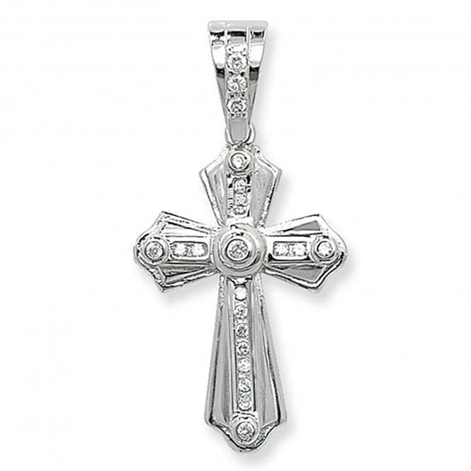 Silver Zirconia Cross Pendant G6515Acotis Silver JewelleryTH - G6515