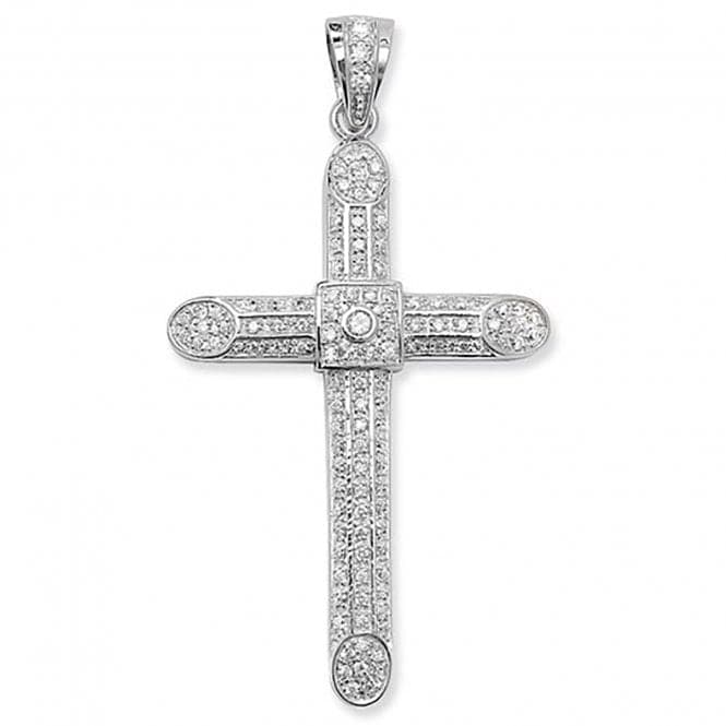 Silver Zirconia Cross Pendant G6637Acotis Silver JewelleryTH - G6637