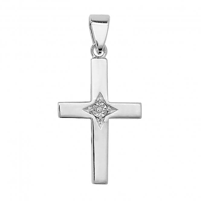 Silver Zirconia Cross Pendant G6697Acotis Silver JewelleryTH - G6697