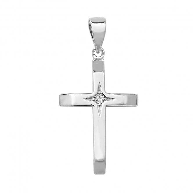 Silver Zirconia Cross Pendant G6698Acotis Silver JewelleryTH - G6698