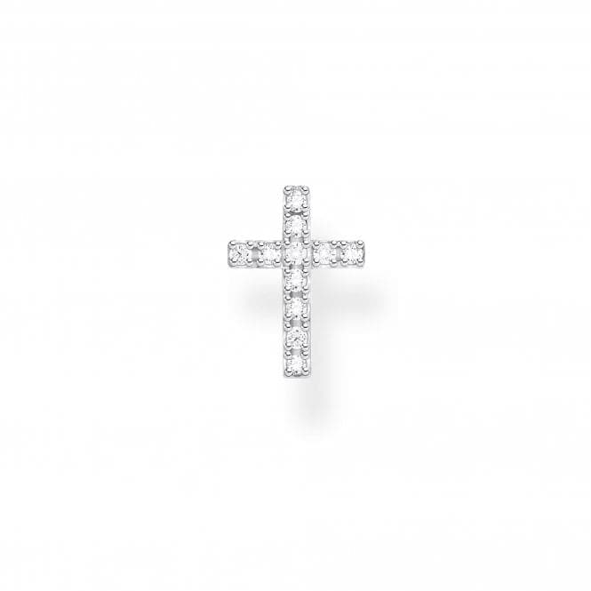 Silver Zirconia Cross Single Ear Stud H2131 - 051 - 14Thomas Sabo Charm Club CharmingH2131 - 051 - 14