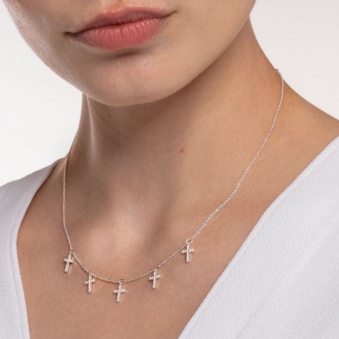 Silver Zirconia Crosses Necklace 45cm KE2077 - 051 - 14 - L45vThomas Sabo Charm Club CharmingKE2077 - 051 - 14 - L45v