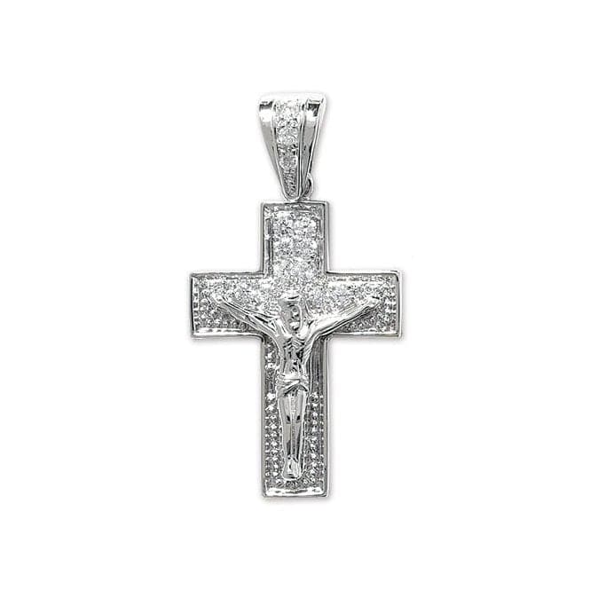 Silver Zirconia Crucifix Pendant G6017Acotis Silver JewelleryTH - G6017