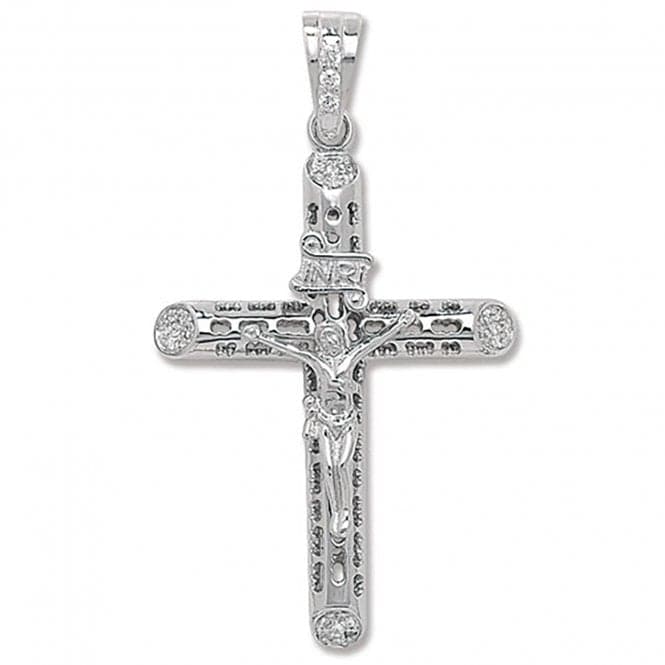 Silver Zirconia Crucifix Pendant G6231Acotis Silver JewelleryTH - G6231