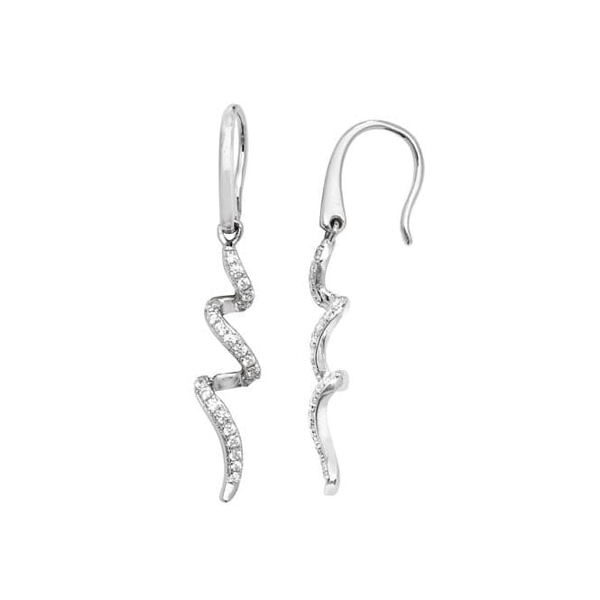 Silver Zirconia Drop Earrings G51168Acotis Silver JewelleryTH - G51168