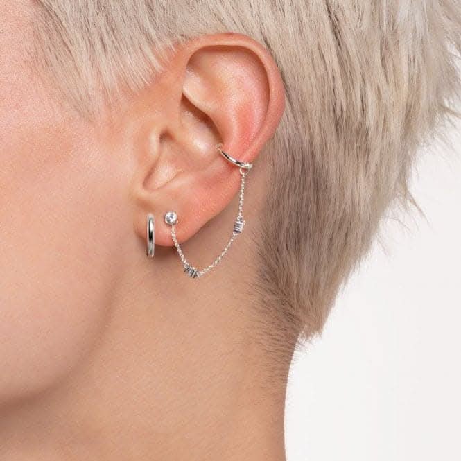 Silver Zirconia Ear Cuff With Chain EC0021 - 051 - 14Thomas Sabo Charm Club CharmingEC0021 - 051 - 14