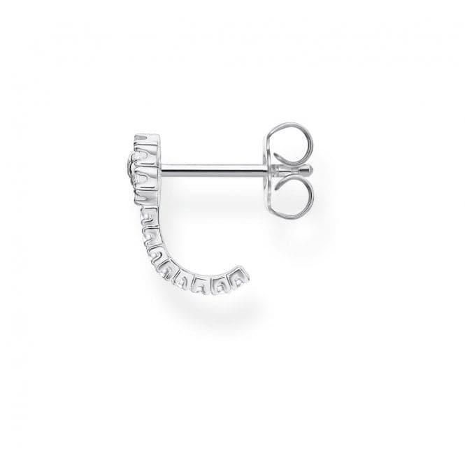 Silver Zirconia Half Hoop Single Earring H2161 - 051 - 14Thomas Sabo Charm ClubH2161 - 051 - 14