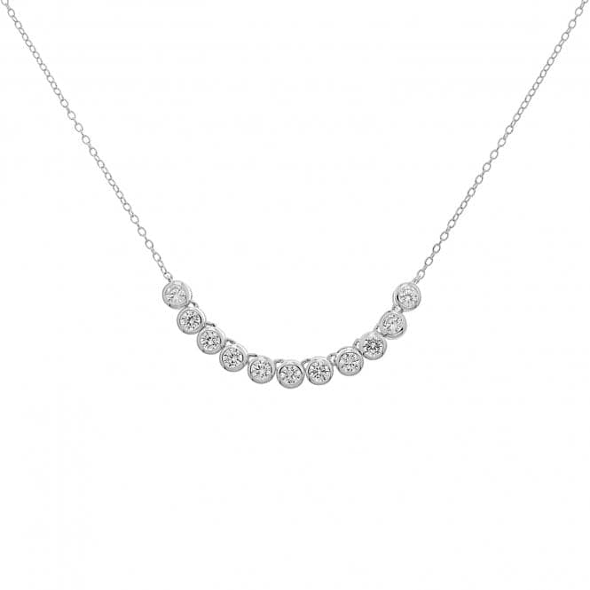 Silver Zirconia Necklace G3354Acotis Silver JewelleryTH - G3354