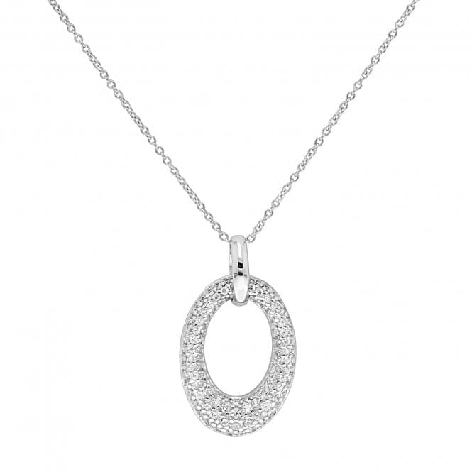 Silver Zirconia Necklace G3355Acotis Silver JewelleryTH - G3355