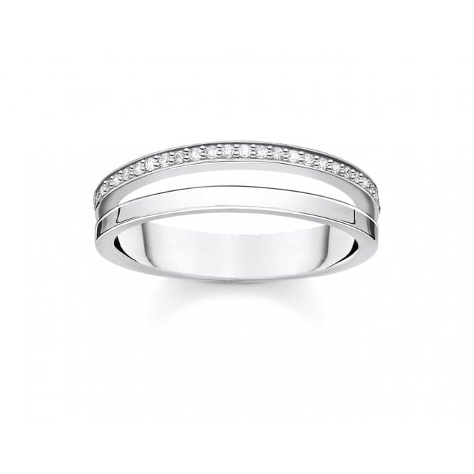 Silver Zirconia Pave Double Ring TR2316 - 051 - 14Thomas Sabo Charm Club CharmingTR2316 - 051 - 14 - 48