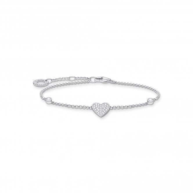 Silver Zirconia Pave Heart Bracelet A1992 - 051 - 14 - L19vThomas Sabo Charm Club CharmingA1992 - 051 - 14 - L19v