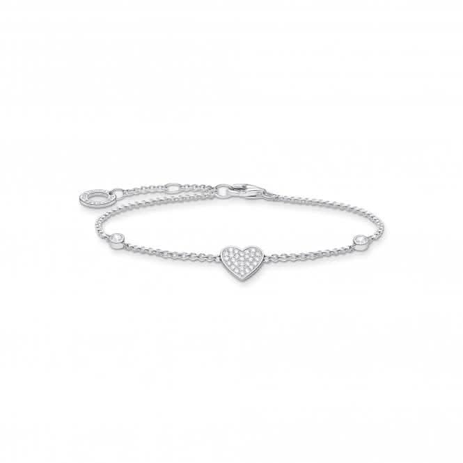 Silver Zirconia Pave Heart Bracelet A1992 - 051 - 14 - L19vThomas Sabo Charm Club CharmingA1992 - 051 - 14 - L19v