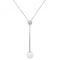 Silver Zirconia Pearl Necklace G3357Acotis Silver JewelleryTH - G3357