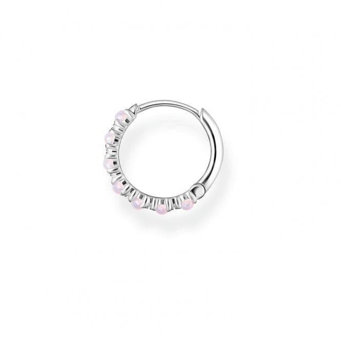 Silver Zirconia Pink Stones Single Hoop Earring CR664 - 166 - 7Thomas Sabo Charm Club CharmingCR664 - 166 - 7