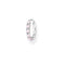 Silver Zirconia Pink Stones Single Hoop Earring CR664 - 166 - 7Thomas Sabo Charm Club CharmingCR664 - 166 - 7