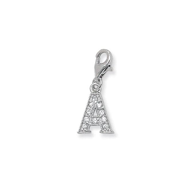 Silver Zirconia Set Initial On Trigger Pendant G6282/AAcotis Silver JewelleryTH - G6282/A