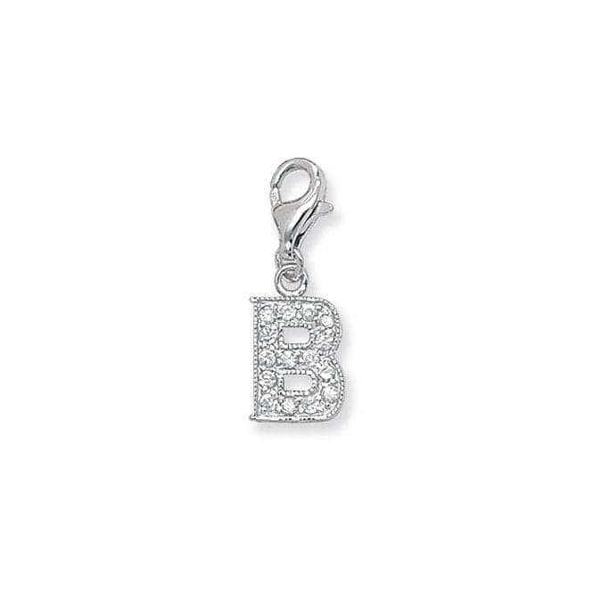 Silver Zirconia Set Initial On Trigger Pendant G6282/BAcotis Silver JewelleryTH - G6282/B