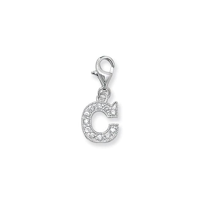 Silver Zirconia Set Initial On Trigger Pendant G6282/CAcotis Silver JewelleryTH - G6282/C