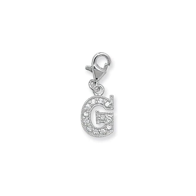 Silver Zirconia Set Initial On Trigger Pendant G6282/GAcotis Silver JewelleryTH - G6282/G