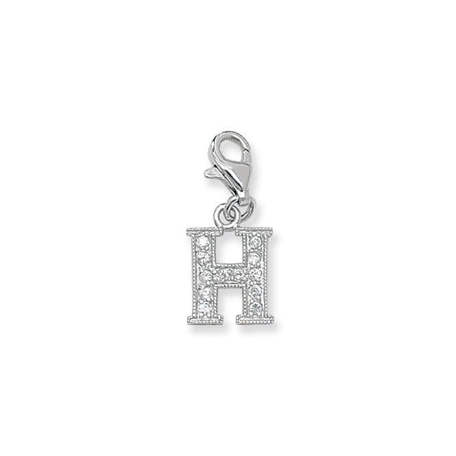 Silver Zirconia Set Initial On Trigger Pendant G6282/HAcotis Silver JewelleryTH - G6282/H