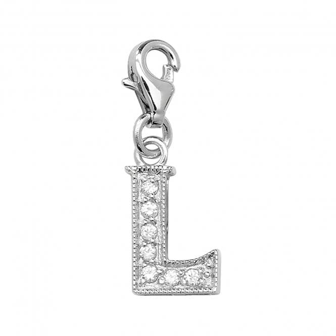 Silver Zirconia Set Initial On Trigger Pendant G6282/LAcotis Silver JewelleryTH - G6282/L