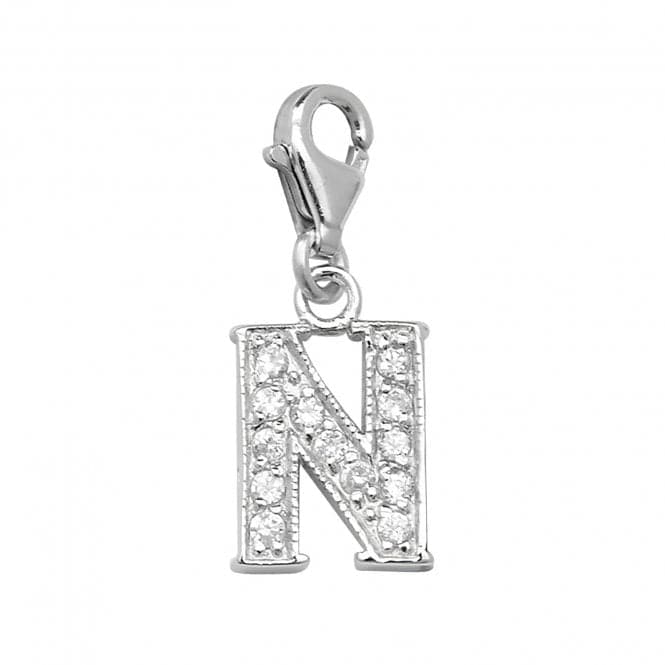 Silver Zirconia Set Initial On Trigger Pendant G6282/NAcotis Silver JewelleryTH - G6282/N