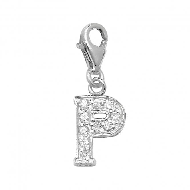 Silver Zirconia Set Initial On Trigger Pendant G6282/PAcotis Silver JewelleryTH - G6282/P